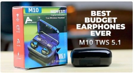 M10 TWS Bluetooth V5.1 in-Ear Wireless Earbuds